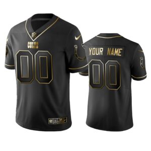 2019 Indianapolis Colts Custom Black Golden Edition Vapor Untouchable Limited Jersey - Mens - Cocomos