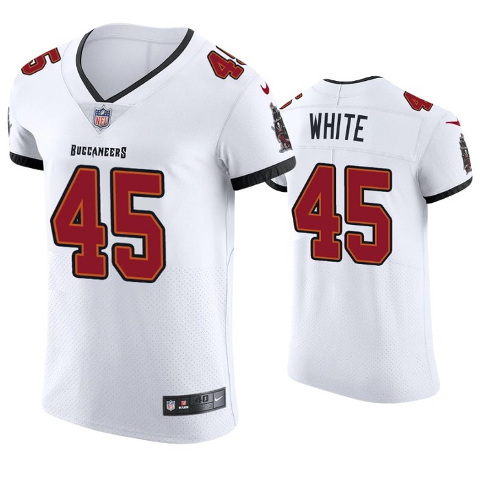 2020 Mens Tampa Bay Buccaneers Devin White Vapor Elite Jersey White - Cocomos