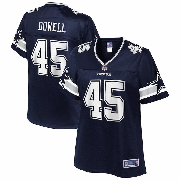 Andrew Dowell Dallas Cowboys Nfl Pro Line Womens Team Player Jersey - Navy