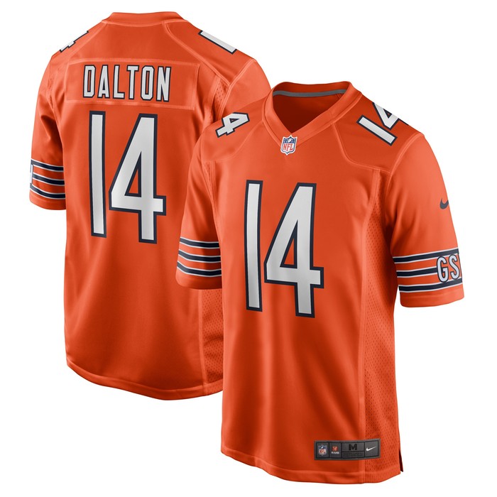 Andy Dalton Chicago Bears Alternate Game Player Jersey Orange Nfl