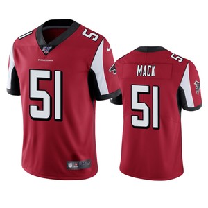 Atlanta Falcons Alex Mack Red 100th Season Vapor Limited Jersey