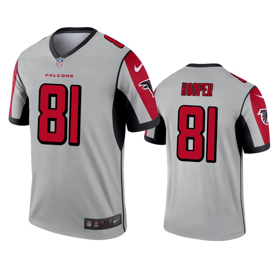 Atlanta Falcons Austin Hooper Silver Inverted Legend Jersey - Cocomos