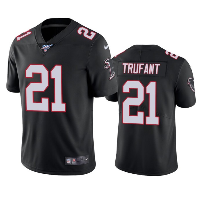 Atlanta Falcons Desmond Trufant Black 100th Season Vapor Limited Jersey