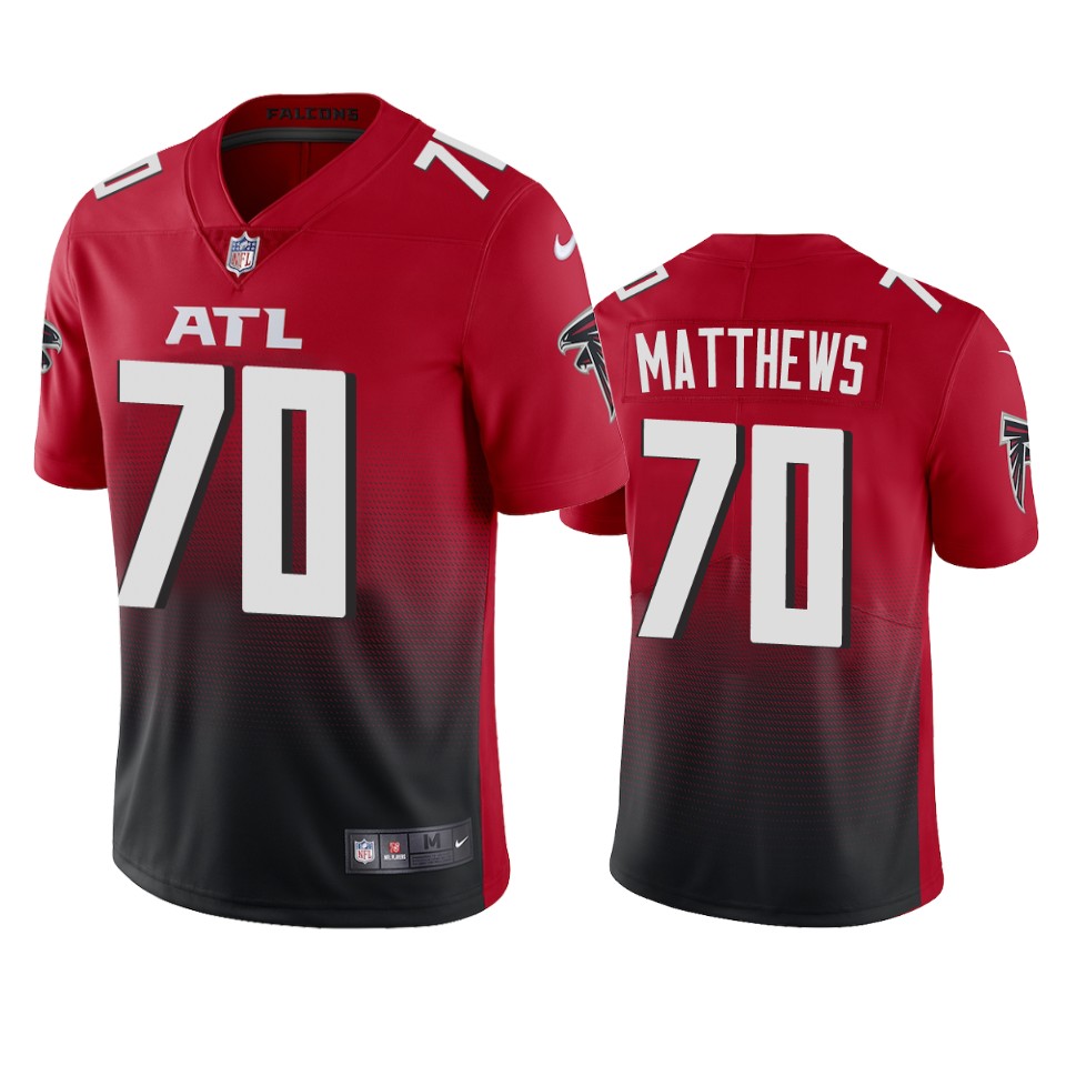 Atlanta Falcons Jake Matthews Red 2020 2nd Alternate Vapor Limited Jersey - Mens - Cocomos