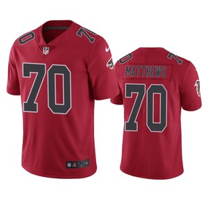 Atlanta Falcons Jake Matthews Red Nike Color Rush Limited Jersey