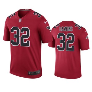 Atlanta Falcons Jaylinn Hawkins Red Color Rush Legend Jersey