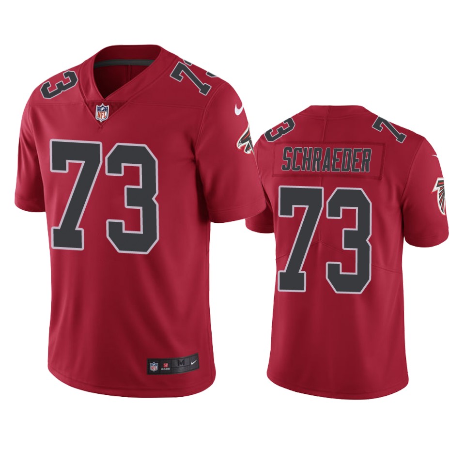 Atlanta Falcons Ryan Schraeder Red Nike Color Rush Limited Jersey - Cocomos