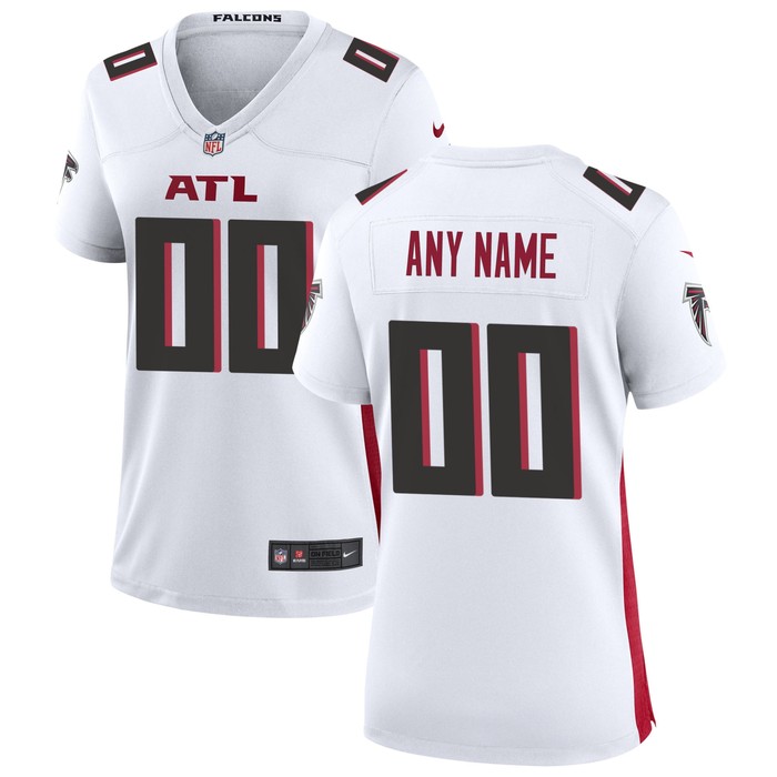 Atlanta Falcons Womens Custom Game Jersey - White Custom Jerseys Nfl - Cocomos