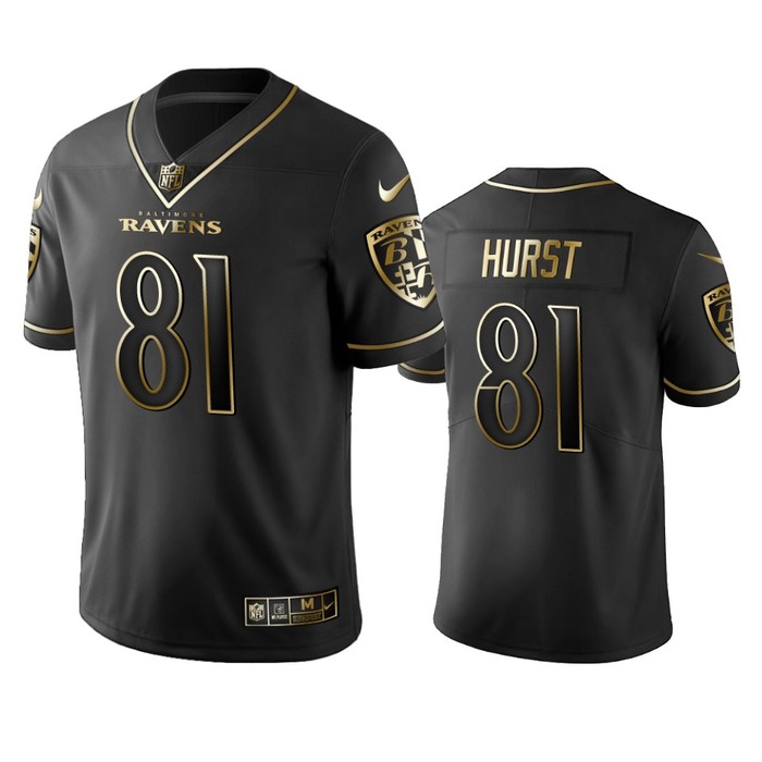 Baltimore Ravens Hayden Hurst Black Golden Edition 2019 Vapor Untouchable Limited Jersey - Mens