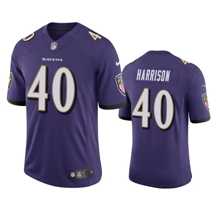 Baltimore Ravens Malik Harrison Purple Vapor Limited Jersey - Cocomos