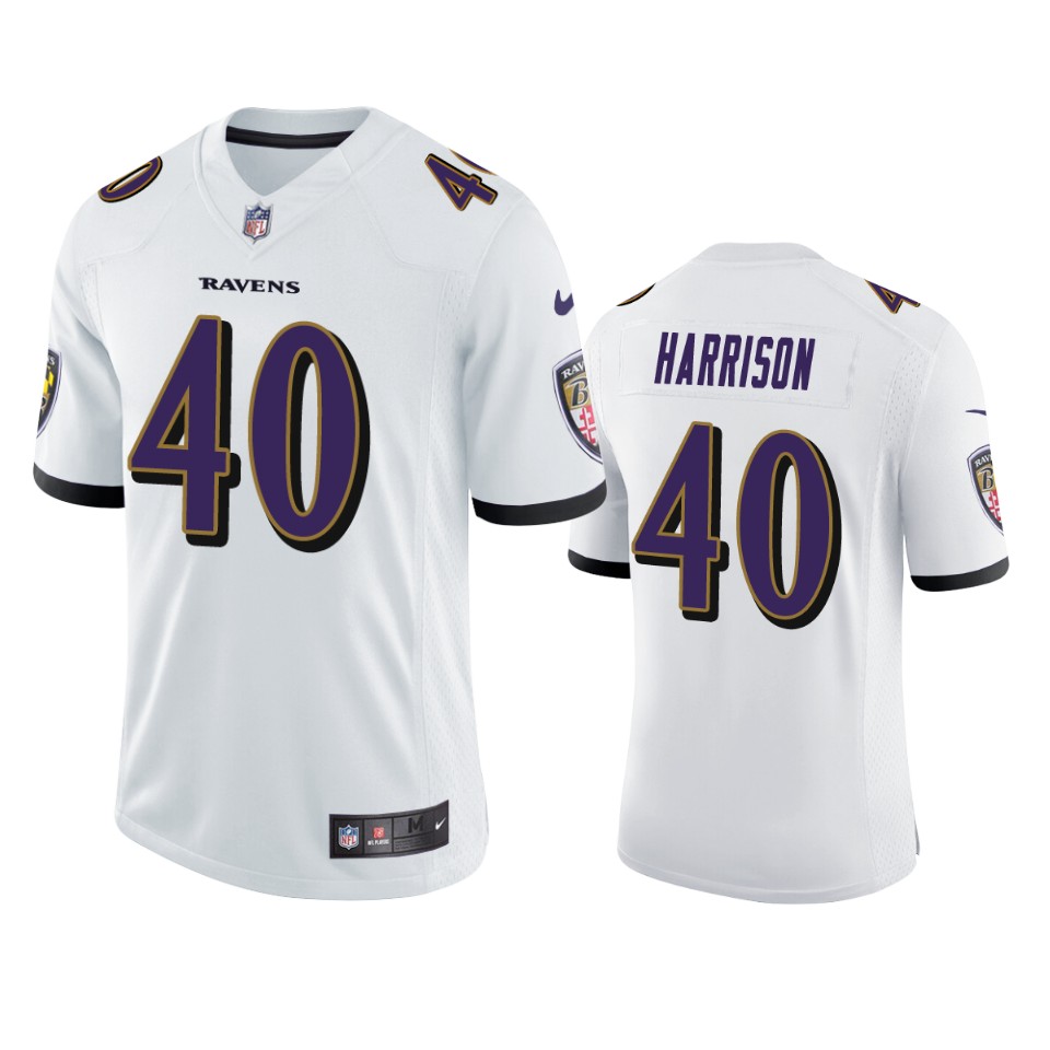 Baltimore Ravens Malik Harrison White Vapor Limited Jersey - Cocomos