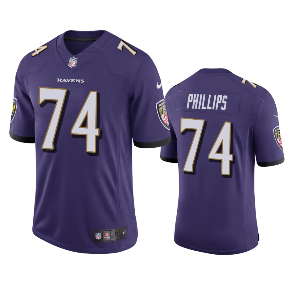 Baltimore Ravens Tyre Phillips Purple Vapor Limited Jersey - Cocomos