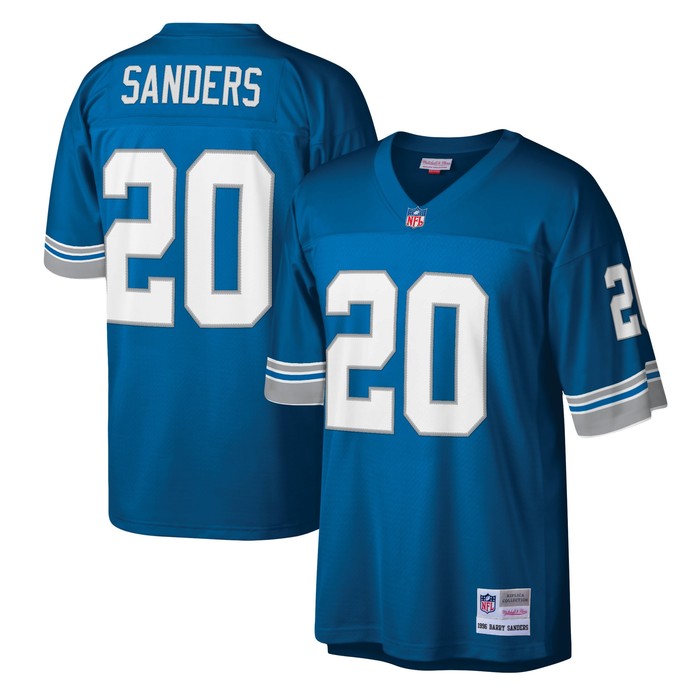 Barry Sanders Detroit Lions Mitchell And Ness Legacy Replica Jersey Blue Nfl - Cocomos