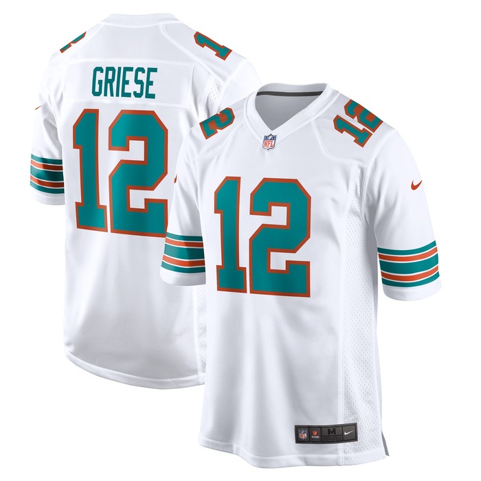 Bob Griese Miami Dolphins Retired Player Jersey White Nfl - Cocomos