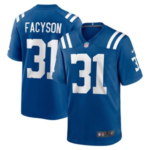 Brandon Facyson Indianapolis Colts Player Game Jersey - Royal Nfl