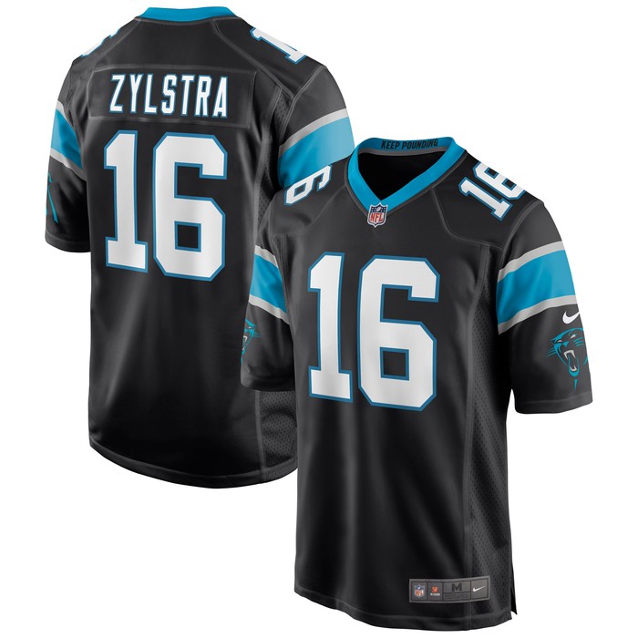 Brandon Zylstra Carolina Panthers Game Jersey - Black Nfl