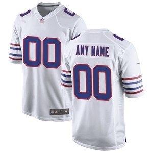 Buffalo Bills Alternate Custom Game Jersey - White Custom Jerseys Nfl