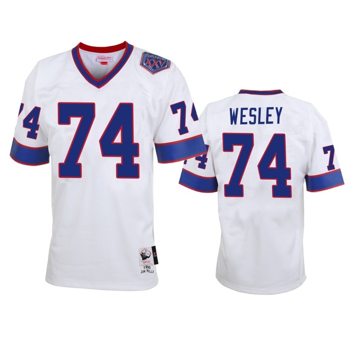 Buffalo Bills Deondre Wesley White Vintage Replica Jersey - Men