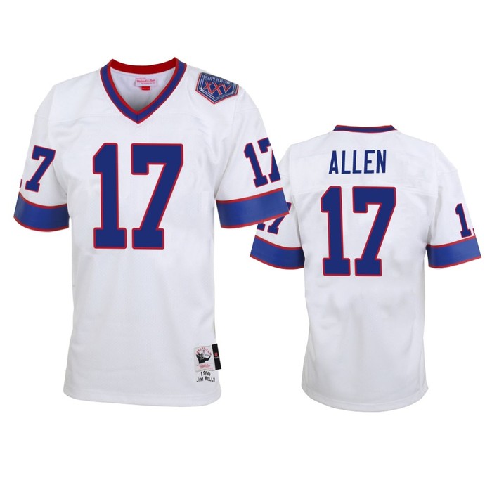 Buffalo Bills Josh Allen White Vintage Replica Jersey - Men