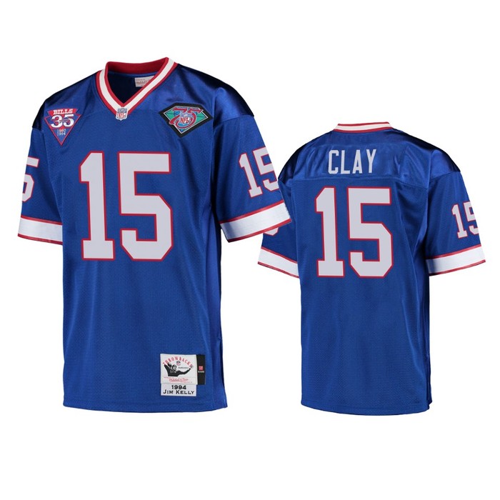 Buffalo Bills Kaelin Clay Royal Vintage Replica Jersey - Men