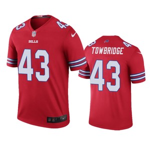 Buffalo Bills Keith Towbridge Red Color Rush Legend Jersey