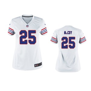 Buffalo Bills Lesean Mccoy White Throwback Game Jersey - Women