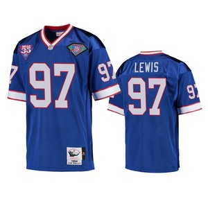 Buffalo Bills Marquavius Lewis Royal Vintage Replica Jersey - Men - Cocomos