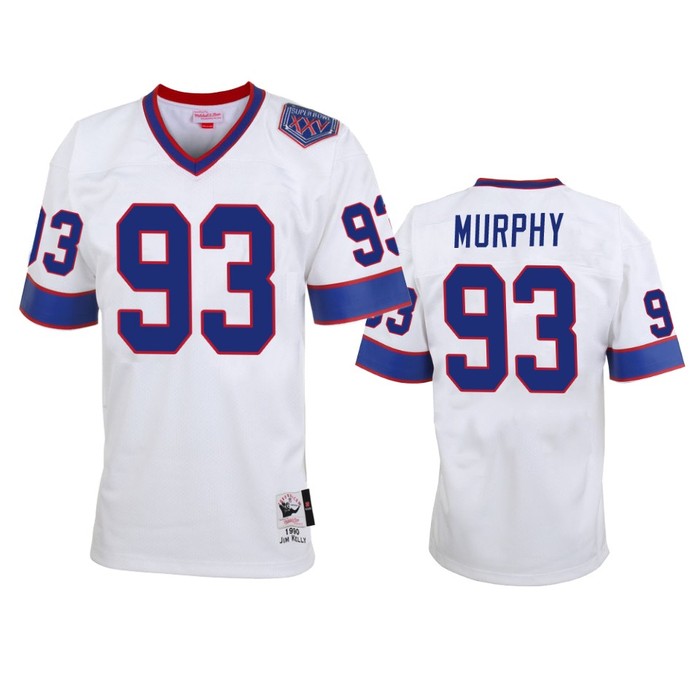 Buffalo Bills Trent Murphy White Vintage Replica Jersey - Men