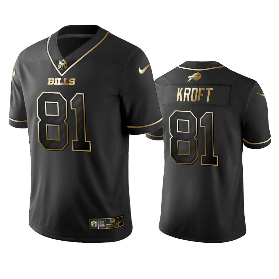 Buffalo Bills Tyler Kroft Black Golden Edition 2019 Vapor Untouchable Limited Jersey - Mens - Cocomos