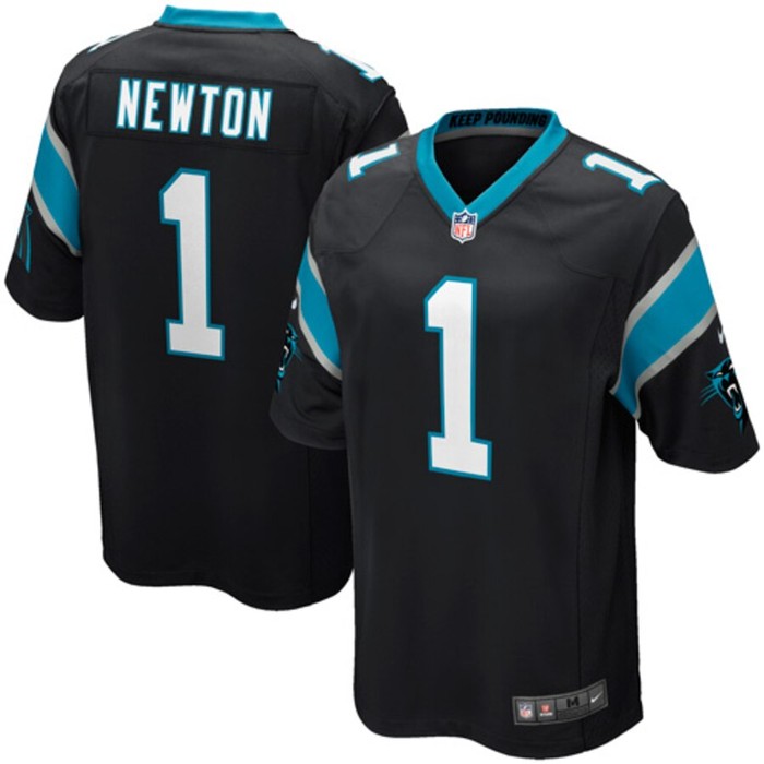 Cam Newton Carolina Panthers Nike Youth Team Color Game Jersey - Black - Cocomos