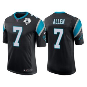 Carolina Panthers 25th Anniversary Kyle Allen Black Vapor Limited Jersey - Cocomos