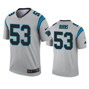 Carolina Panthers Brian Burns Silver Inverted Legend Jersey