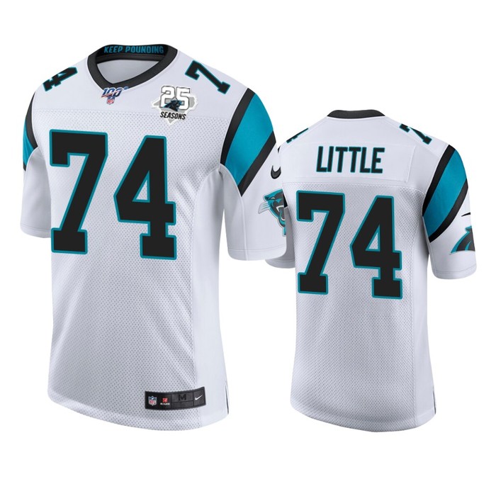 Carolina Panthers Greg Little White 25th Season Vapor Limited Jersey