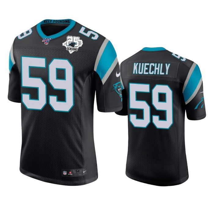 Carolina Panthers Luke Kuechly Black 25th Season Vapor Limited Jersey - Cocomos