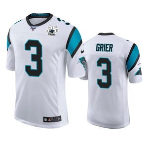 Carolina Panthers Will Grier White 25th Season Vapor Limited Jersey