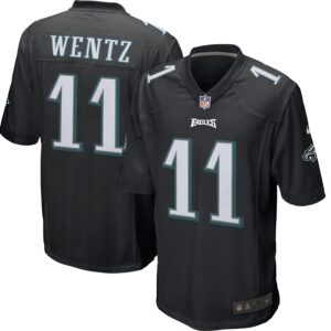 Carson Wentz Philadelphia Eagles Nike Game Event Jersey - Black - Cocomos