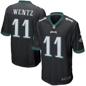 Carson Wentz Philadelphia Eagles Nike Youth Game Jersey - Black - Cocomos