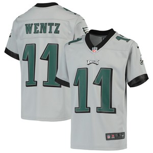 Carson Wentz Philadelphia Eagles Nike Youth Inverted Game Jersey - Silver