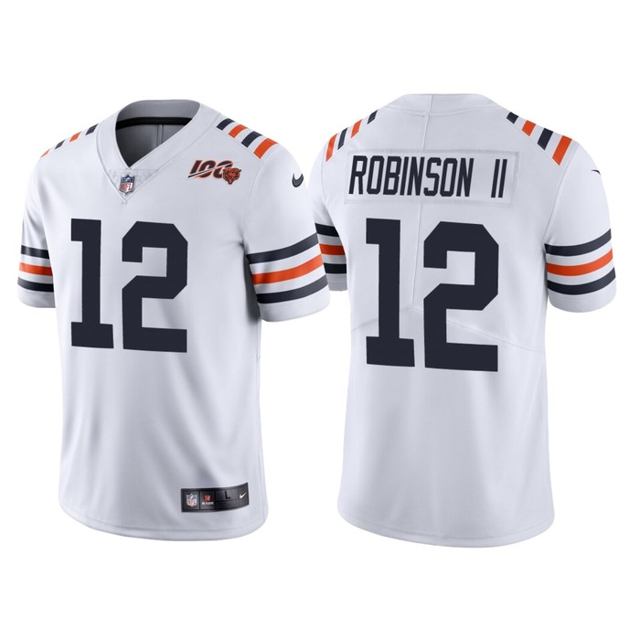 Chicago Bears 100th Anniversary Allen Robinson Ii White Classic Limited Jersey