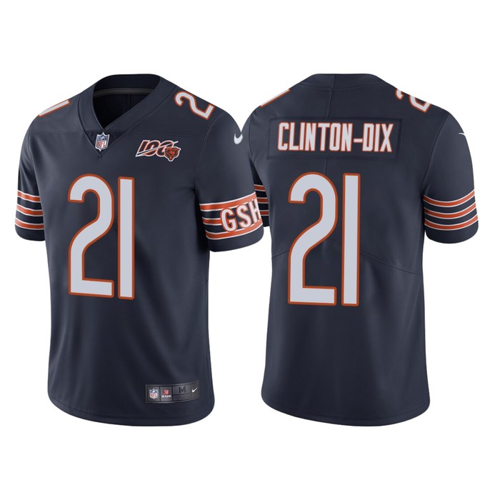 Chicago Bears 100th Anniversary Ha Ha Clinton-dix Navy Limited Jersey