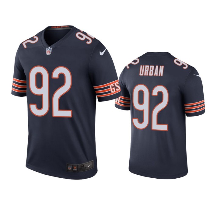 Chicago Bears Brent Urban Navy Color Rush Legend Jersey