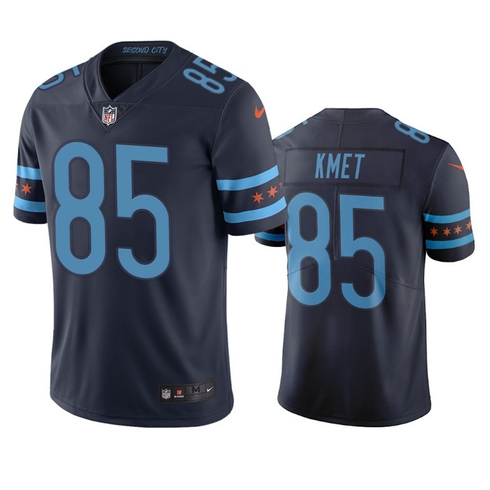 Chicago Bears Cole Kmet Navy City Edition Vapor Limited Jersey