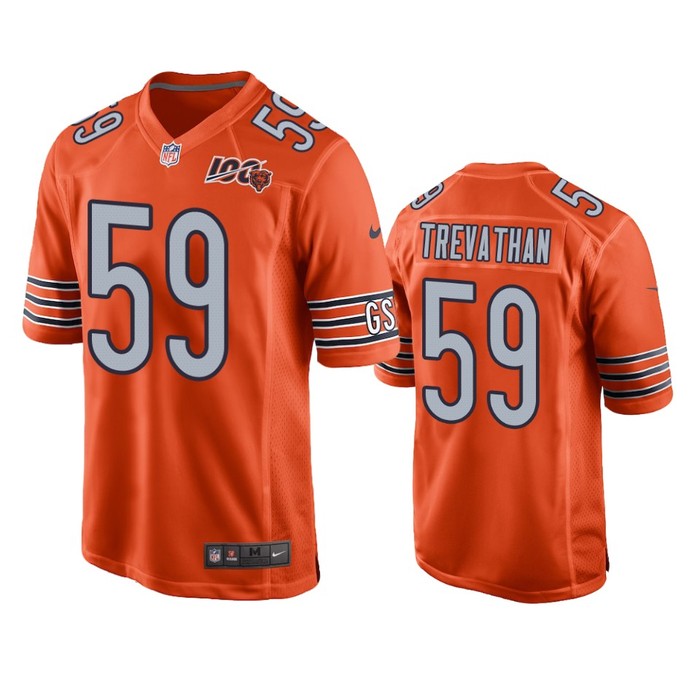 Chicago Bears Danny Trevathan Orange 100th Season Game Jersey - Mens