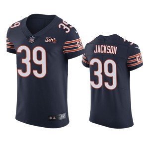 Chicago Bears Eddie Jackson Navy 100th Season Vapor Elite Jersey - Cocomos