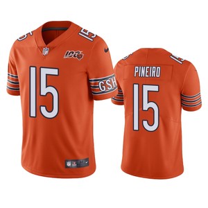 Chicago Bears Eddy Pineiro Orange 100th Season Vapor Limited Jersey