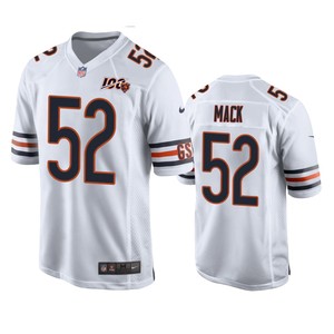 Chicago Bears Khalil Mack White 100th Season Game Jersey - Men