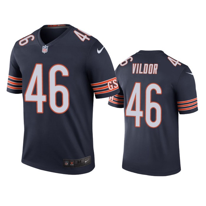 Chicago Bears Kindle Vildor Navy Color Rush Legend Jersey