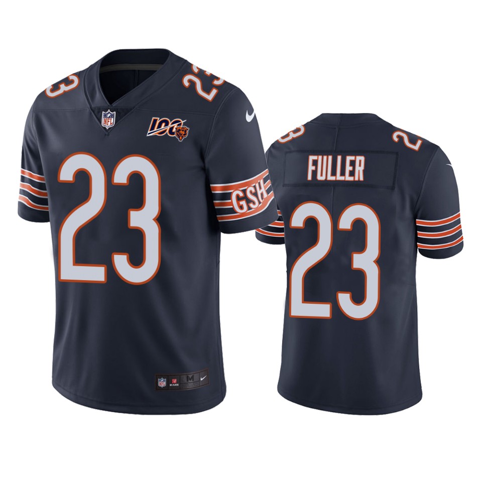 Chicago Bears Kyle Fuller Navy 100th Season Vapor Limited Jersey - Cocomos