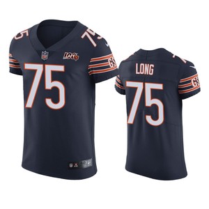 Chicago Bears Kyle Long Navy 100th Season Vapor Elite Jersey