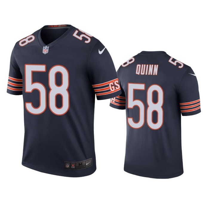 Chicago Bears Robert Quinn Navy Color Rush Legend Jersey - Cocomos